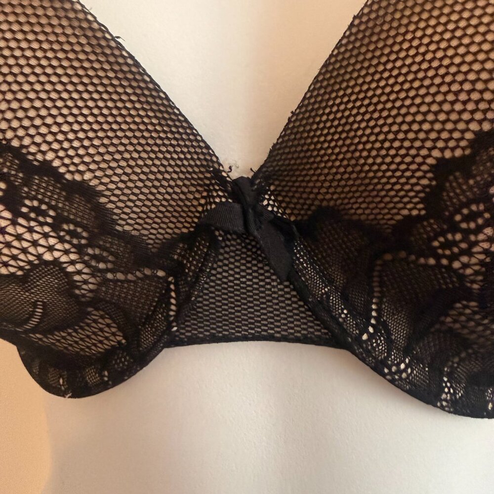 Gilligan & O’Malley Lace Push-Up Bra | Black | Size 34DD - Picture 4 of 8